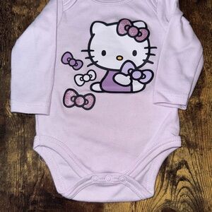 Hello Kitty Light Purple Long Sleeve Bodysuit